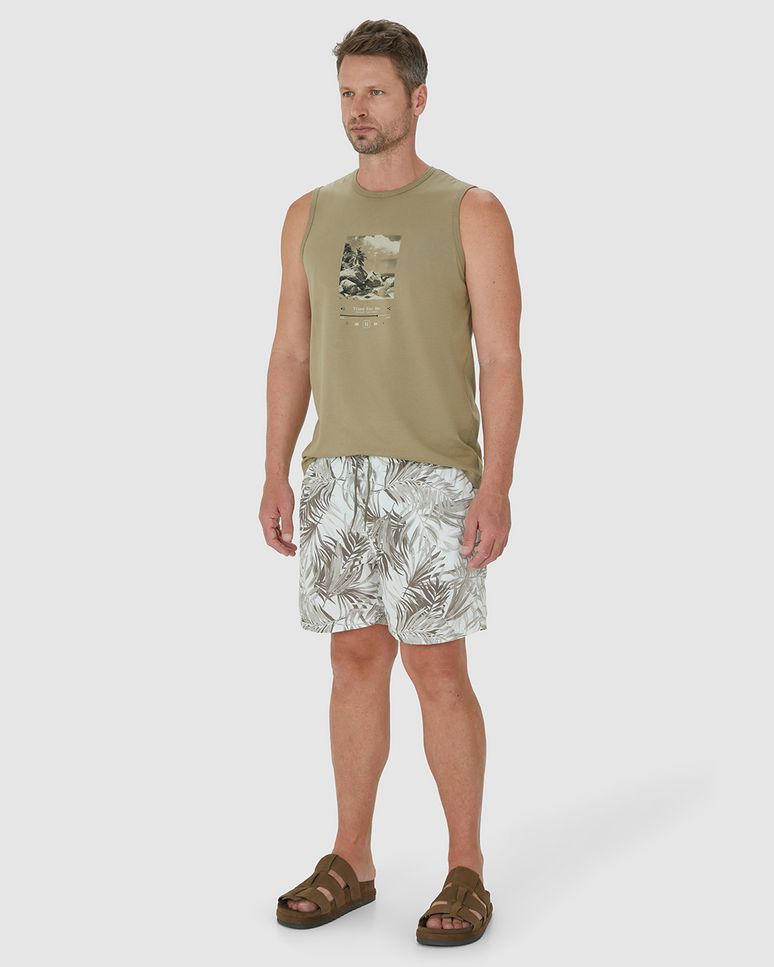 Shorts Masculino Cadarço Funcional Em Microfibra