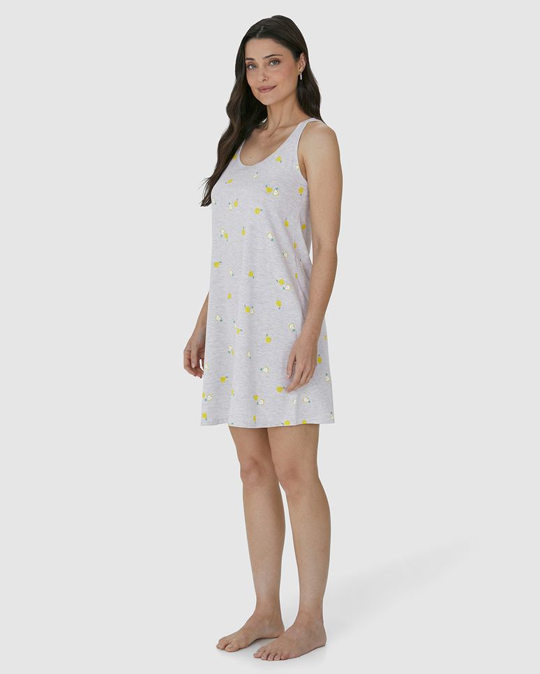 Camisola Feminina Estampa Frutas Em Algodão