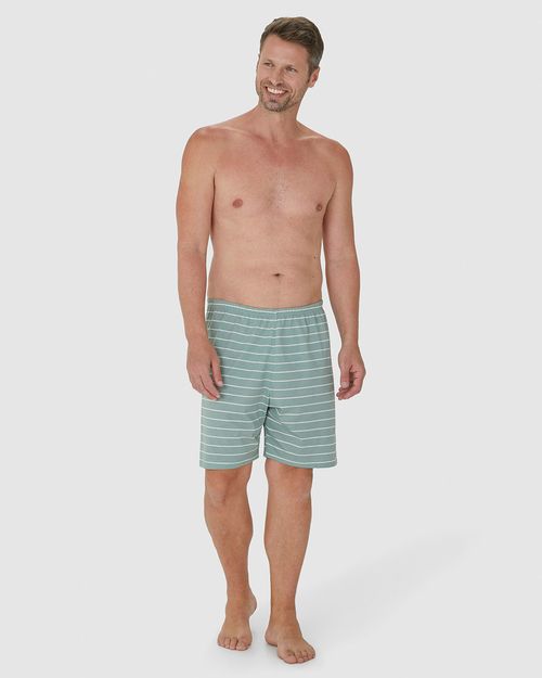 Shorts Pijama Masculino Listrado Em Algodão