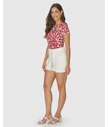 Blusa Feminina Estampa Corrida Em Viscose Stretch