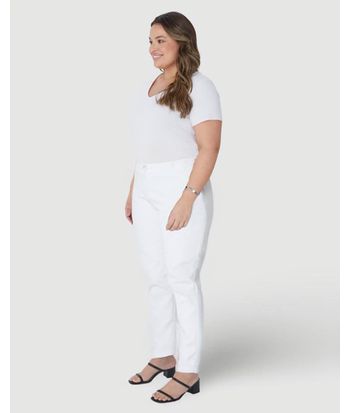 Calça Feminina Plus Size Skinny Em Flex Jeans