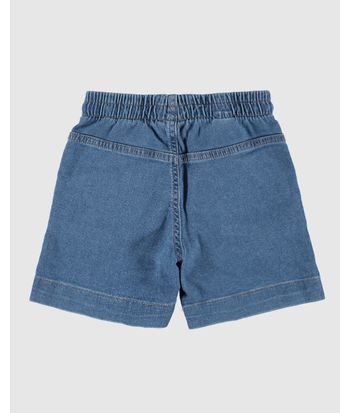 Shorts Infantil Menina Com Cadarço Em Jeans Moletom Malwee Kids