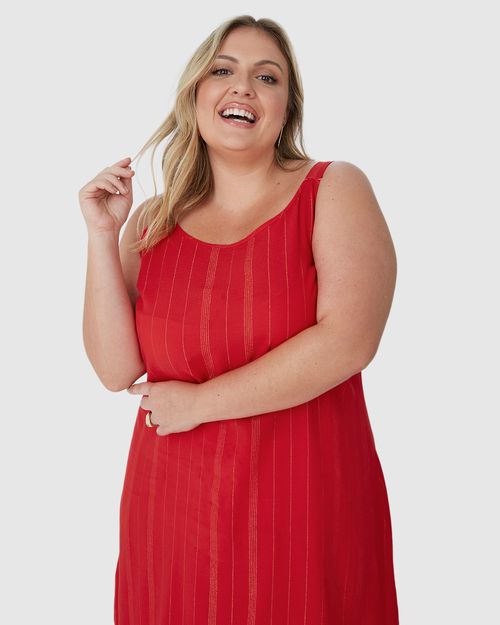 Vestido Midi Feminino Plus Size Em Viscose Lurex