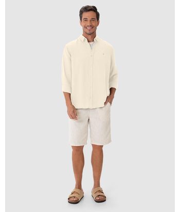 Camisa Masculina Regular Bordado Peitoral Em Liocel