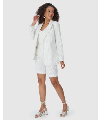 Blazer Feminino Com Bolso Frontal Em Viscolinho