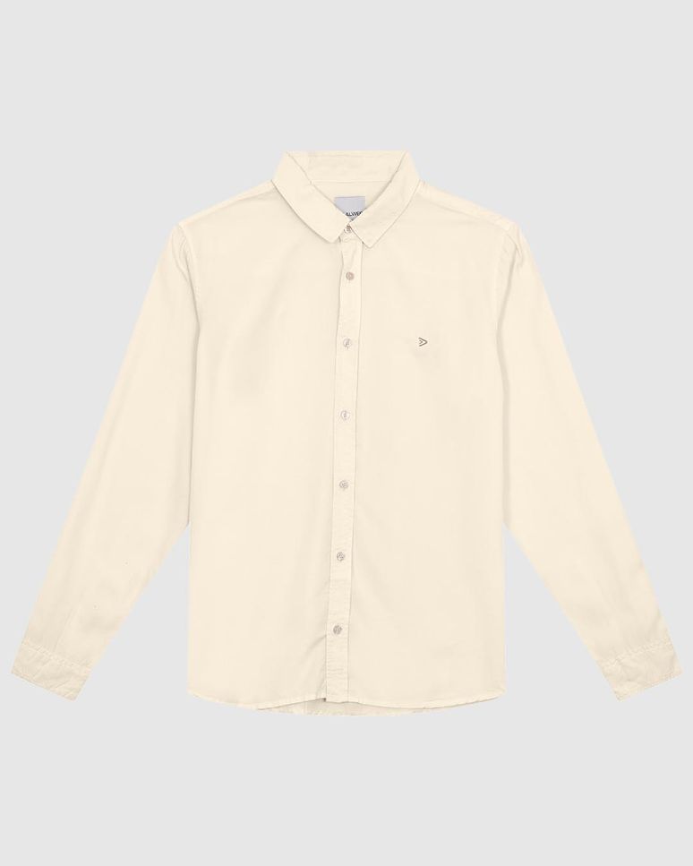 Camisa Masculina Regular Bordado Peitoral Em Liocel