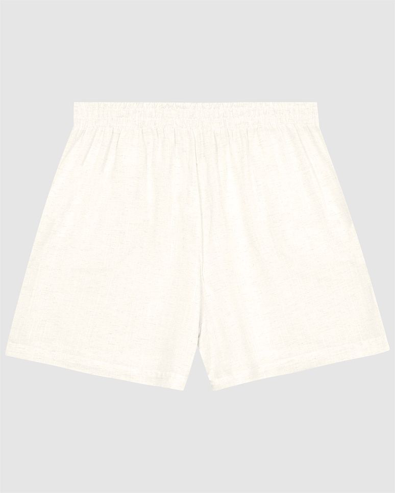 Shorts Feminino Plus Size Alfaiataria Em Viscolinho Texturizado