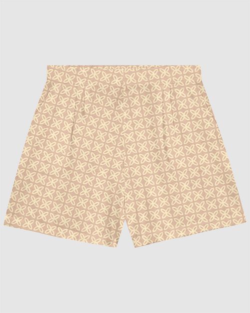 Shorts Feminino Plus Size Alfaiataria Em Viscolinho Texturizado
