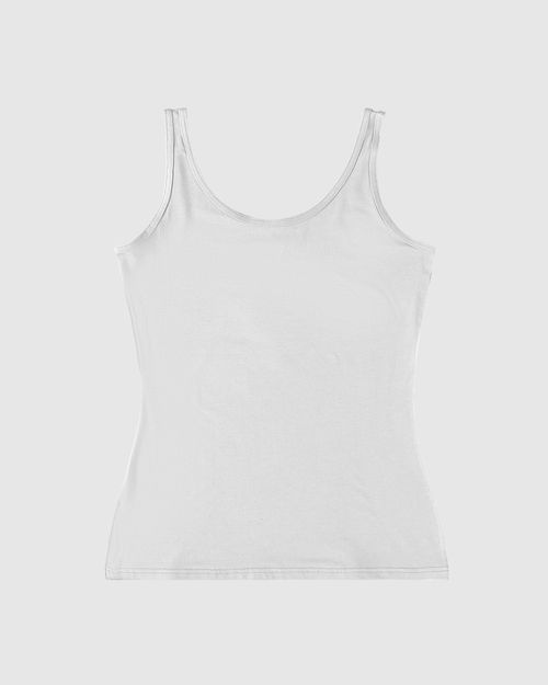 Regata Feminina Decote Redondo Em Viscose Stretch - ENFIM