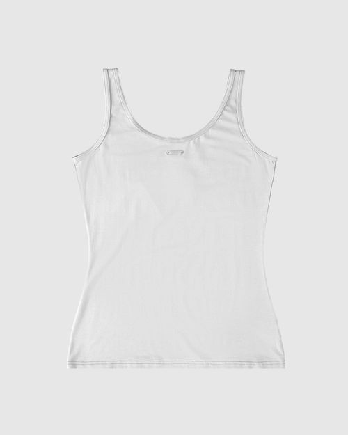 Regata Feminina Decote Redondo Em Viscose Stretch - ENFIM