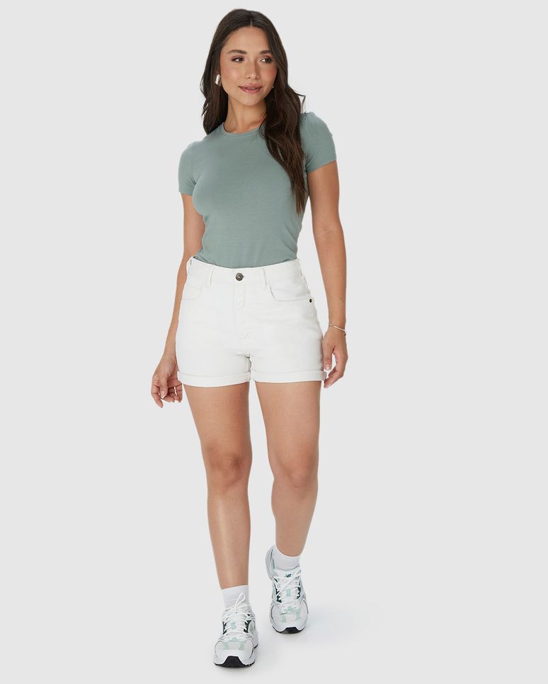 Bermuda Feminina Comfort Em Sarja Com Elastano