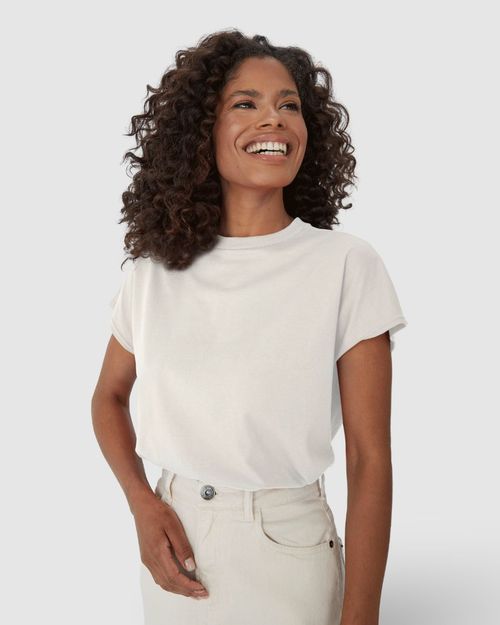 Blusa Básica Feminina Manga Curta Sem Cavas Em Malha Algodão Comfy