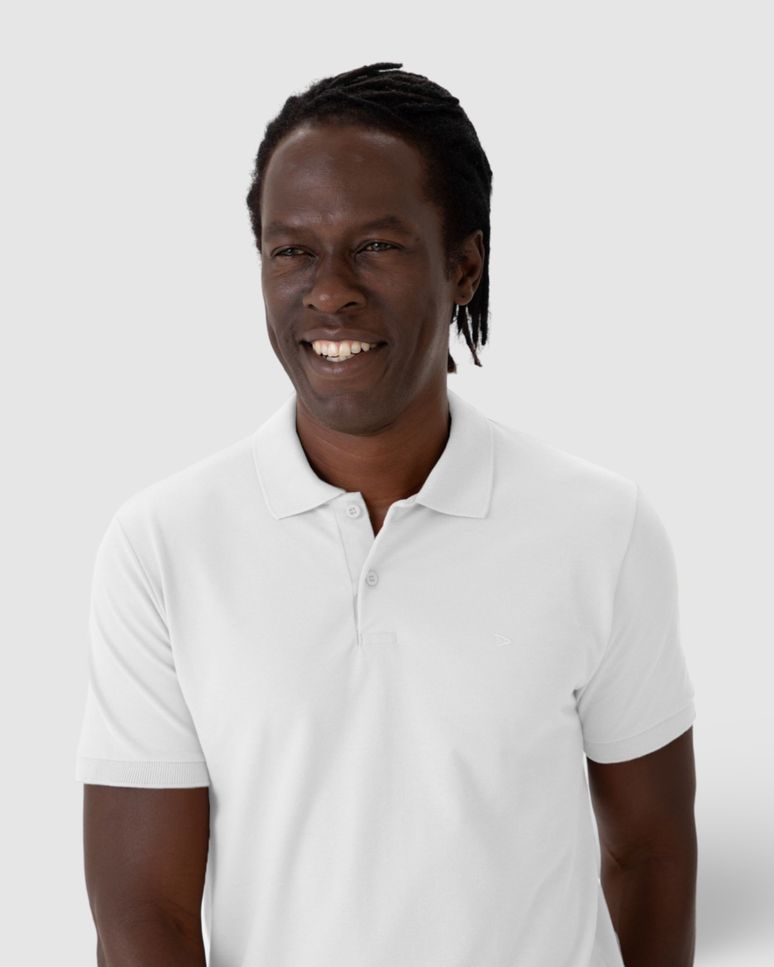 Camisa Polo Regular Masculina Em Piquet Stretch