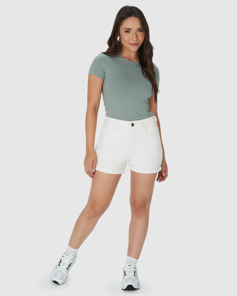 Bermuda Feminina Comfort Em Sarja Com Elastano