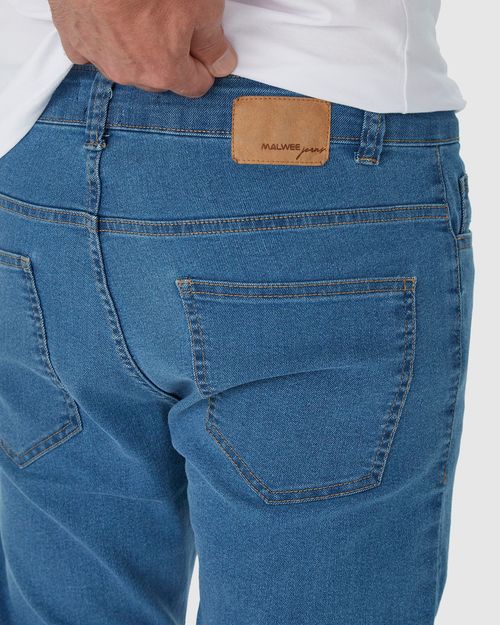Calça Masculina Slim Cintura Média Em Flex Jeans