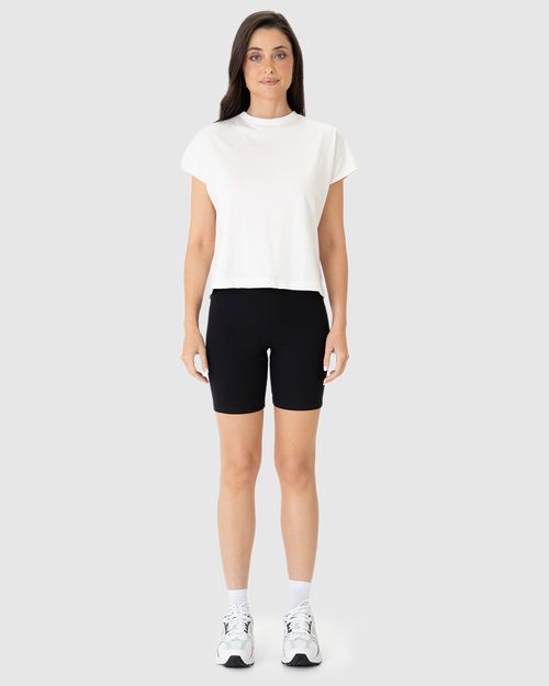 Shorts Básico Feminino Comfort Ajustado Em Algodão