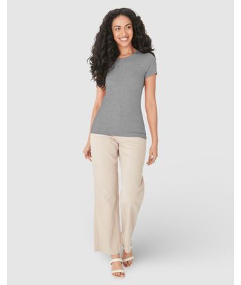 Blusa Básica Feminina Decote Redondo Em Algodão