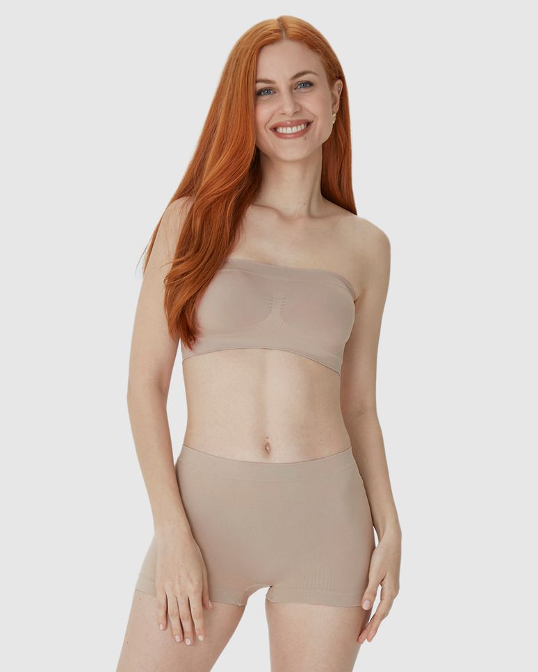 Calcinha Feminina Boxer Sem Costura Em Poliamida E Elastano