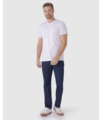 Calça Tradicional Masculina Em Jeans Com Poliéster Reciclado