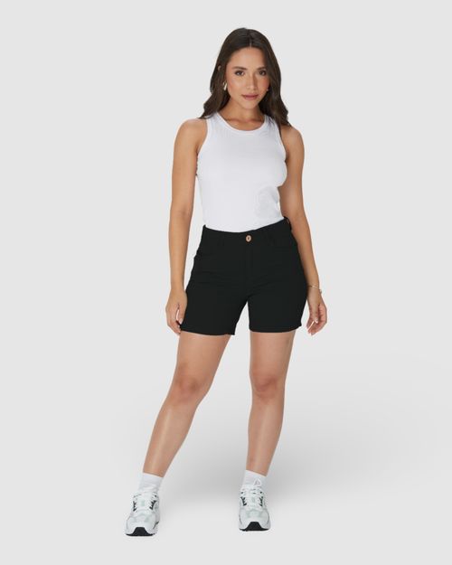 Bermuda Feminina Comfort Em Sarja Com Elastano