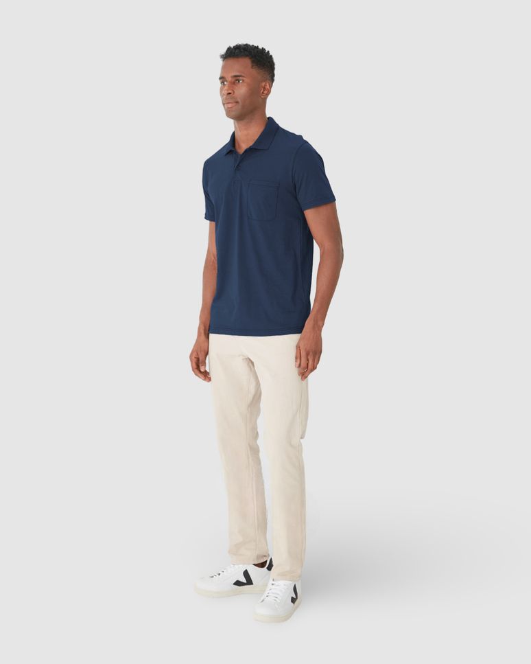 Camisa Polo Básica Masculina Gola Esporte Em Algodão