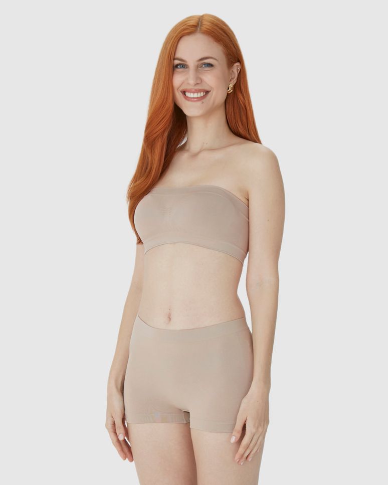 Calcinha Feminina Boxer Sem Costura Em Poliamida E Elastano