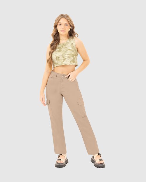 Regata Cropped Menina Alça Larga Em Algodão Malwee Kids