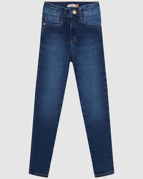 Calça Menina Skinny Cós Elástico Em Jeans Com Elastano - Carinhoso