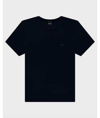 Camiseta Básica Masculina Slim Com Bordado Peitoral Em Algodão - ENFIM
