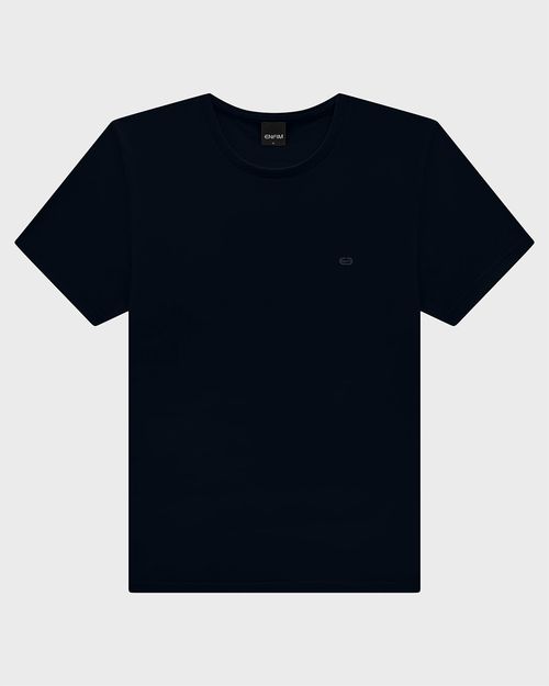 Camiseta Básica Masculina Slim Com Bordado Peitoral Em Algodão - ENFIM