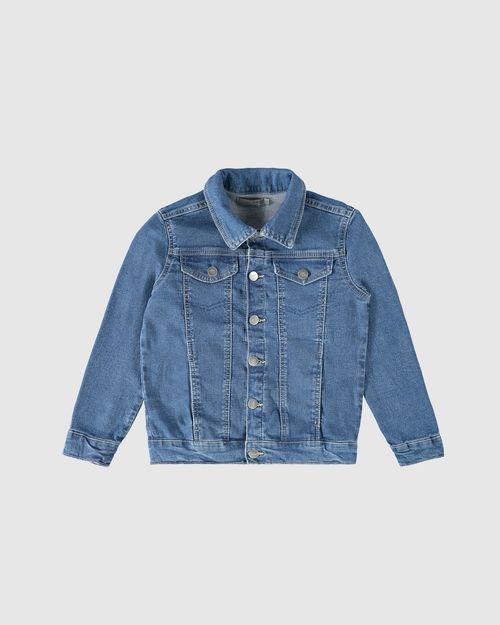 Jaqueta Infantil Unissex Oversized Em Jeans Moletom Malwee Kids