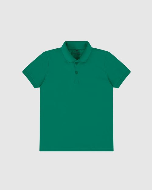 Camisa Polo Infantil Menino Peitilho Frontal Em Algodão Malwee Kids