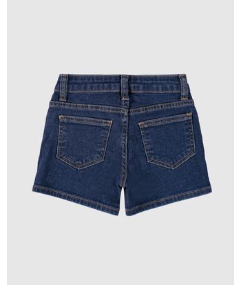 Shorts Infantil Menina Cós Ajustável Em Jeans Moletom Malwee Kids