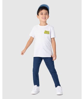 Camiseta Infantil Menino Estampa Frente E Costas Em Malha Botonê Malwee Kids