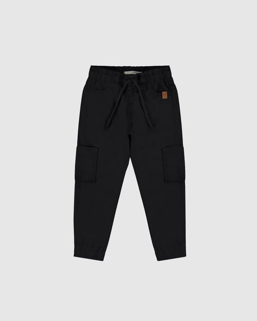 Calça Infantil Menino Jogger Bolso Sobreposto Em Sarja Stretch Malwee Kids