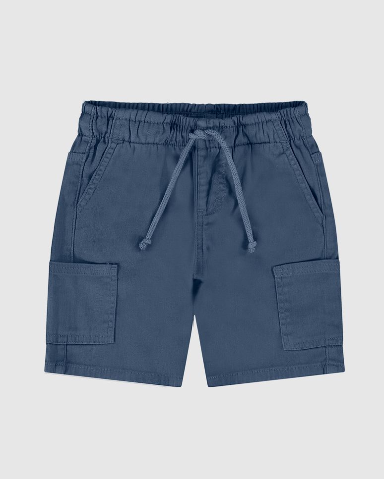 Bermuda Infantil Menino Cargo Em Sarja Com Elastano Malwee Kids