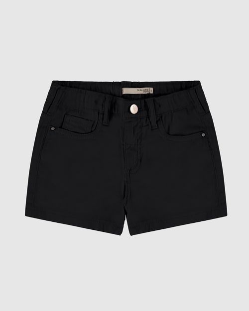 Shorts Infantil Menina Cintura Média Em Sarja Com Elastano Malwee Kids