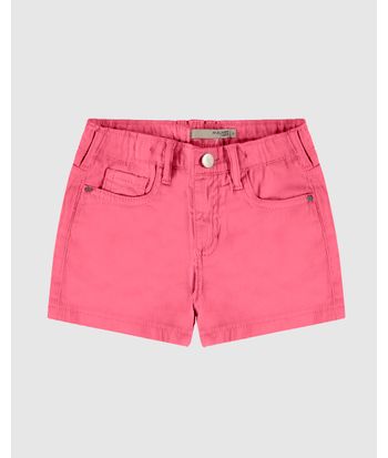 Shorts Infantil Menina Cintura Média Em Sarja Com Elastano Malwee Kids