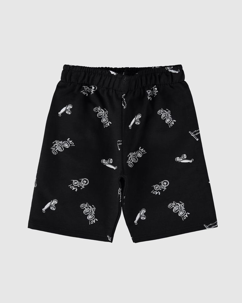 Bermuda Infantil Menino Estampada Em Moletinho Malwee Kids
