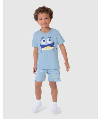 Pijama Infantil Menino Brilha No Escuro + Fronha Em Algodão Malwee Kids