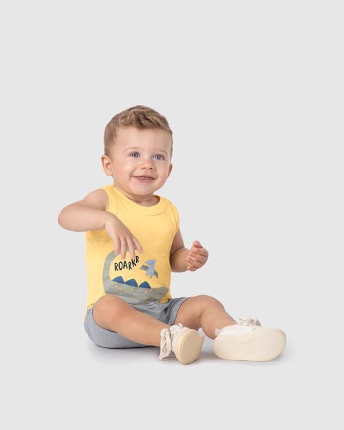 Conjunto Infantil Menino Bermuda Saruel Em Algodão Malwee Kids
