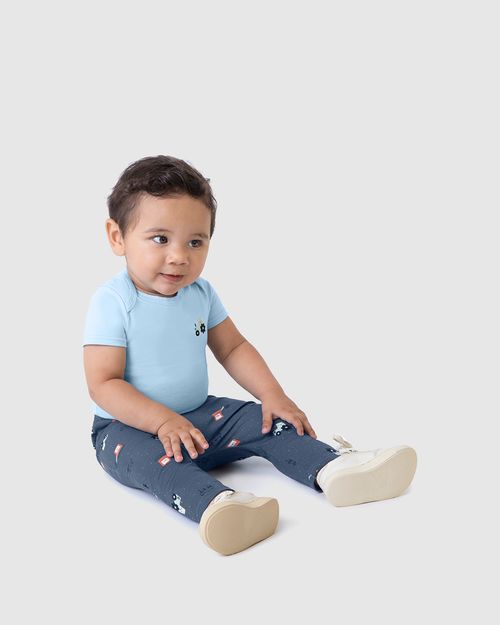 Conjunto Infantil Menino Body E Calça Saruel Em Algodão Malwee Kids