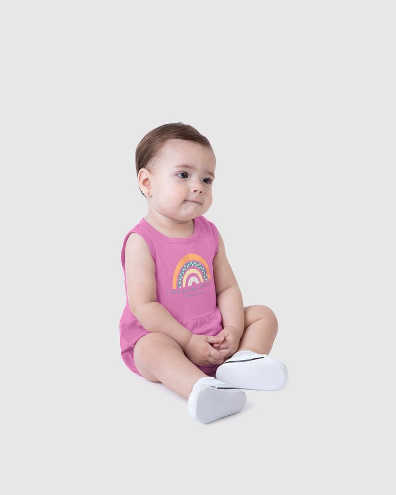 Macaquinho Infantil Menina Lindo Dia Em Algodão Malwee Kids