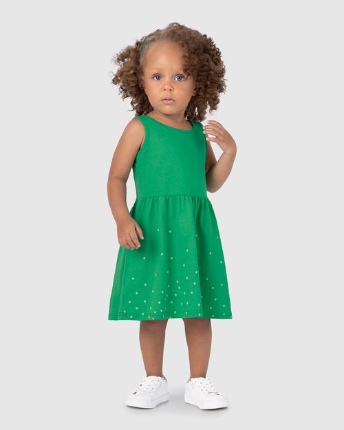 Vestido Infantil Rodado Sem Mangas Em Algodão Malwee Kids