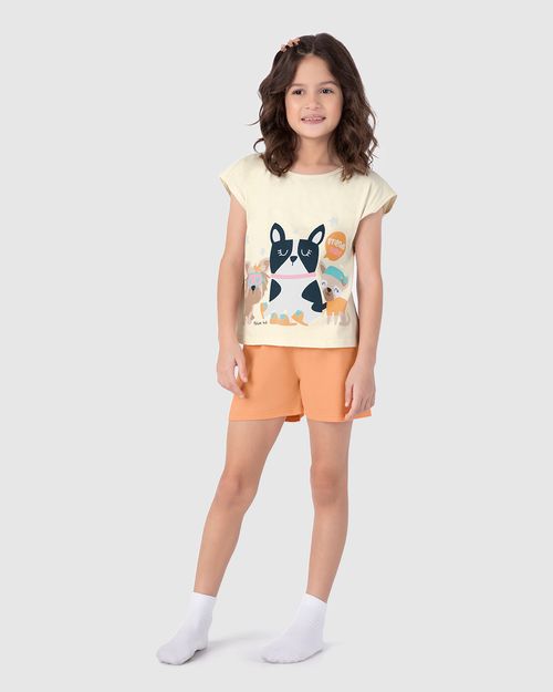 Pijama Infantil Menina Friends Night Em Algodão Malwee Kids