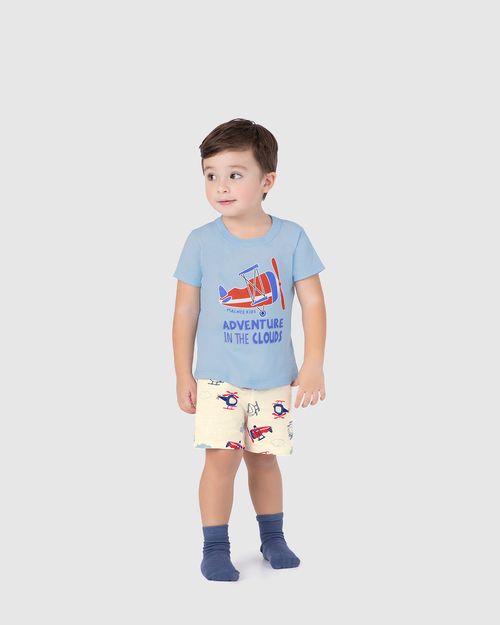 Pijama Infantil Menino Adventure Em Algodão Malwee Kids