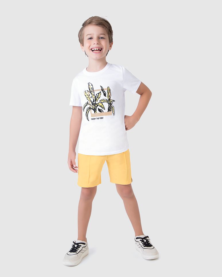 Conjunto Infantil Menino Enjoy The View Em Algodão Malwee Kids