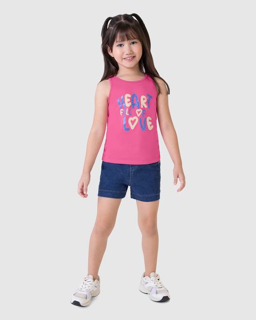 Regata Infantil Menina Heart Full Of Love Em Algodão Malwee Kids