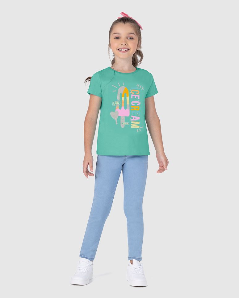Blusa Infantil Menina Ice Cream Em Algodão Malwee Kids