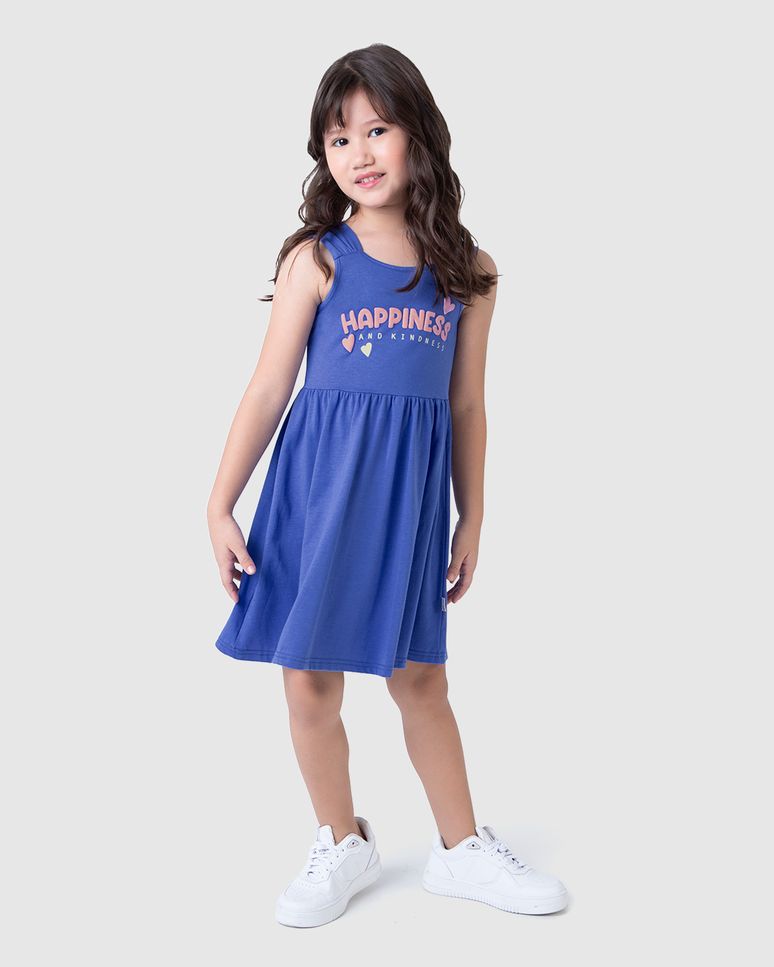 Vestido Infantil Happiness Em Algodão Malwee Kids